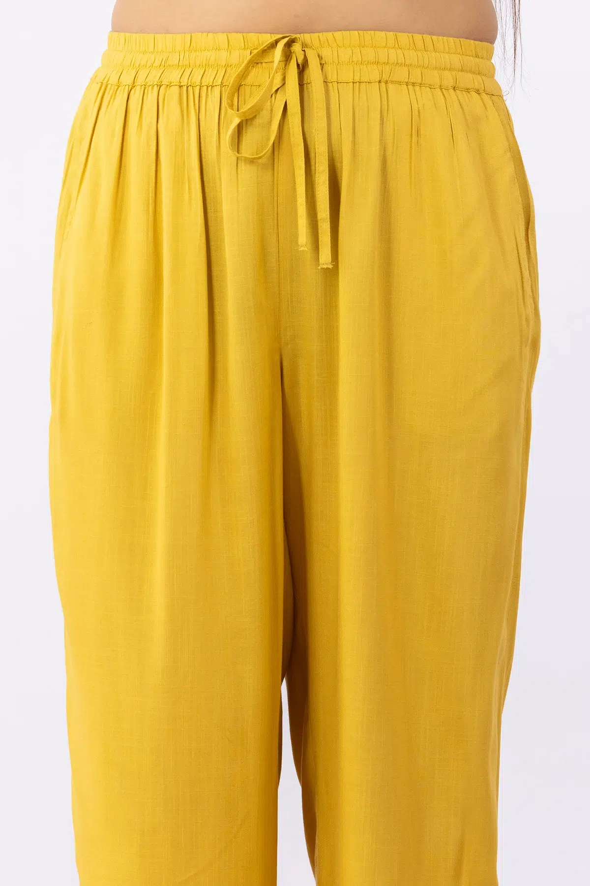 cotton co ord set for women mustard embroidered