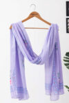 lavender dupatta for women printed mulmul cotton ethnic wear