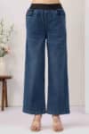 women denim jeans blue solid regular fit denim pants